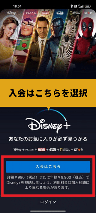 ディズニープラスにバンドルカードで登録する方法１
