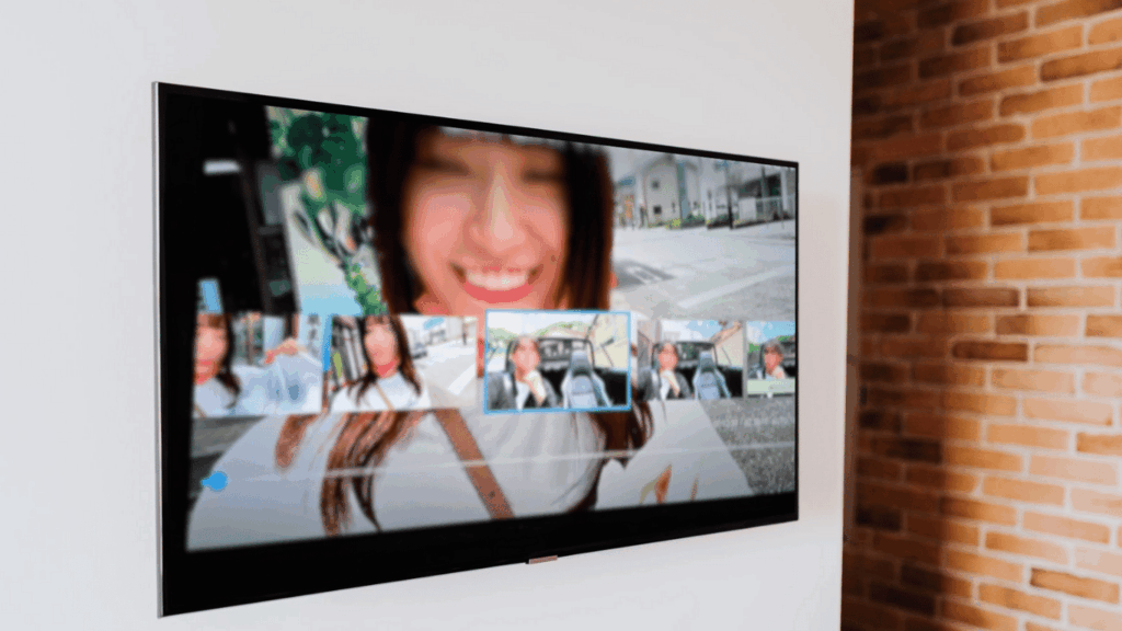 テレビでFANZATVを表示した場合の巻き戻し・早送り時のプレビューウインドウの画像