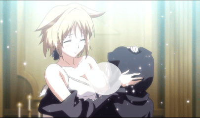 聖痕のクェイサーのディレクターズカット版DVD。聖乳というアニメの主となる部分も規制のない演出で、原作に忠実な描写が再現されている