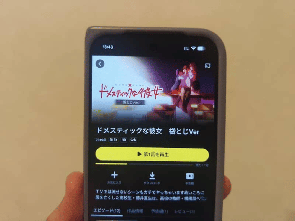 ドメスティックな彼女（袋とじVer）DMM TVの配信ページの画像